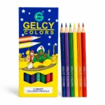 أقلام تلوين GELCY 6 ألوان خشبية للأطفال للرسم والتلوين والمدرسة - الصورة 4