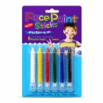 ألوان رسم على الوجه للأطفال 6 ألوان Face Paint Sticks Push-Up سهلة الاستخدام والإزالة أساس مائي Non-Toxic