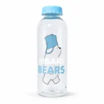 زجاجة مياه شفافة 700 مل بتصميم We Bare Bears وغطاء بيبي بلو للاستخدام اليومي