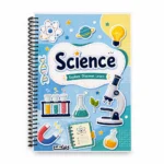 كشكول علوم Science A4 سلك جانبي 100 ورقة مسطرة بغلاف جلوسي – تصميم تعليمي جذاب للطلاب