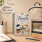 كشكول French مقاس A4 بسلك جانبي و100 ورقة مسطرة بغلاف جلوسي – تصميم برج إيفل أنيق للطلاب - الصورة 4
