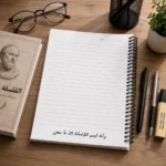 كشكول فلسفة A4 سلك جانبي 100 ورقة مسطرة بغلاف جلوسي – تصميم تعليمي أنيق للفلسفة والمنطق - الصورة 3