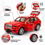 ⁦سيارة لعبة SUV حمراء فاخرة بأبواب وشنطة قابلة للفتح – مقاس 15 × 6.5 × 5.5 سم⁩ - الصورة ⁦2⁩