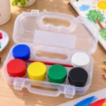 ألوان مائية ماندور 6 ألوان 20 مل لكل لون بفرشاة رسم وعلبة شفافة بمقبض حمل – Mandour Water Color
