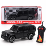 سيارة ريموت كنترول سوداء للأطفال بتصميم SUV وحركة أمام وخلف – +3 سنوات