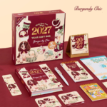 بوكس أجندة مفكرة اليومية 2027-Burgundy Chic - الصورة 2