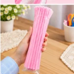 ⁦بايت كلينر مط بينك للأعمال اليدوية والأشغال الفنية DIY – عبوة 100 قطعة بطول 30 سم⁩ - الصورة ⁦4⁩