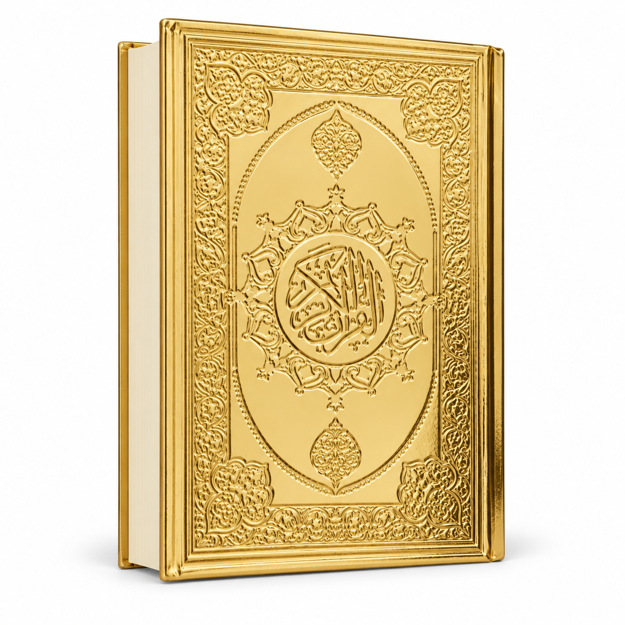 30675-1 (2) مصحف القرآن الكريم بغلاف لامع مزخرف – مقاس 18 × 25 سم
