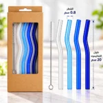 طقم 4 شفاطات ملونة بتصميم متموج