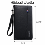 ⁦محفظة LHUNGGI سوداء بسوستة وحزام يد⁩ - الصورة ⁦3⁩