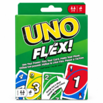 لعبة أونو فليكس UNO FLEX من Mattel – 110 كارت بوجهين وكروت قوة لـ 2 إلى 8 لاعبين